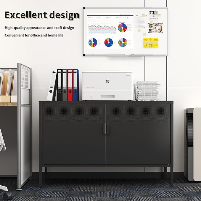 Black Metal Storage Cabinet - Image 6