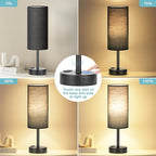Fenmzee Black Bedroom Lamp for Nightstand - Image 2