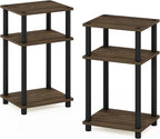 Furinno JUST Night Stand Set of 2, 3-Tier Turn-N-Tube Nightstand, Toolless - Image 6