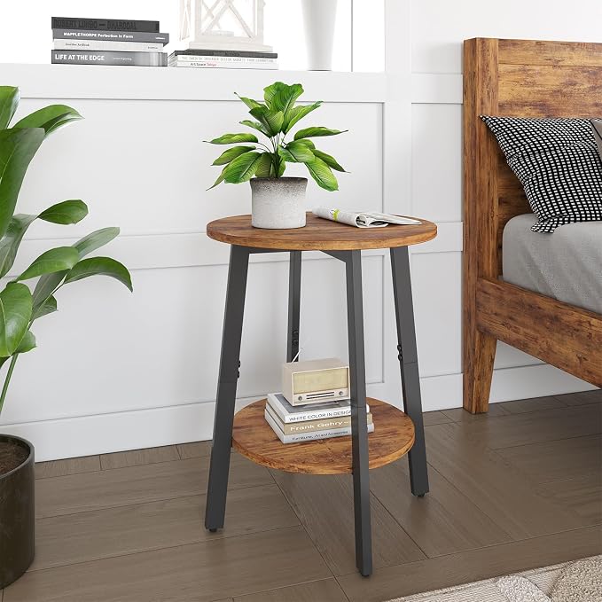 sthmec Side Table, Small Round End Table - Image 2