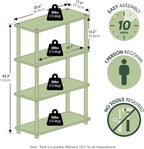 Furinno Turn-N-Tube 4-Tier Multipurpose Shelf Display Rack, Round Tubes - Image 2