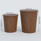 Nesting Coffee Table Set of 2, Round End Table - Image 2