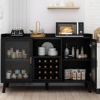 Loomie Wine Bar Cabinet with LED Light, Home Coffee Cabinet with Wine Rack and - Image 7