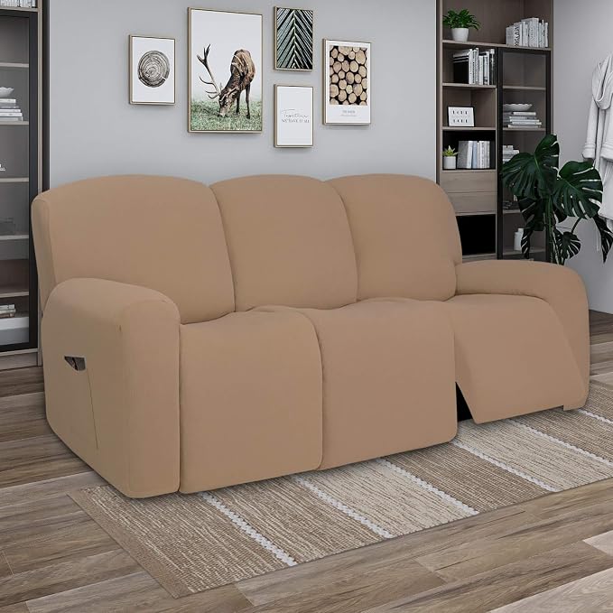 PureFit Super Stretch 3 Seats Recliner Sofa Couch Cover - Image 2