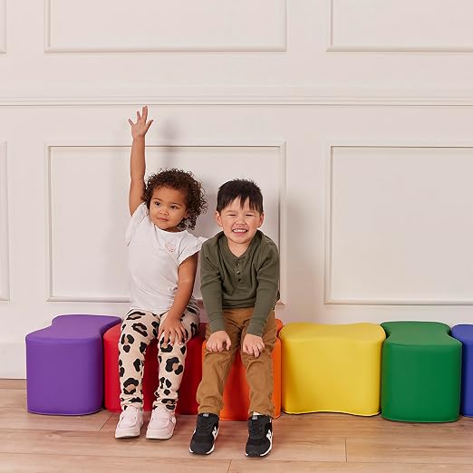 ECR4Kids SoftZone Toddler Modular Stool Set, Flexible Seating - Image 10