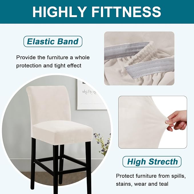 Turquoize Bar Stool Covers 2 Pack Bar Stool Covers - Image 4