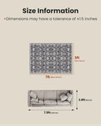 AMADA HOMEFURNISHING 5x7 Area Rugs, Washable Living Room Rug Low-Profile - Image 2