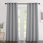 NICETOWN Silver Grey Curtains 84 inch Length 2 Panels, Grommet Thermal by NICETOWN