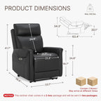 KISLOT Leather Recliner Chair Set of 2, Wall Hugger RV Recliners - Image 2