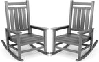 SERWALL Outdoor Rocking Chair Set of 2, HDPE Rocking Chair by SERWALL