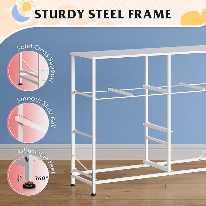 WLIVE Dresser for Bedroom with 8 Drawers, Wide Fabric Dresser for Storage and - Image 7