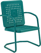 Crosley Furniture Bates 2-Piece Outdoor Chair Set, Retro Metal Patio Chairs - Image 13