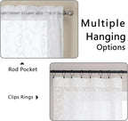 Furman Extra Long Sheer White Curtains 96 inches Long - Image 4