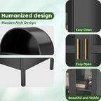 73" Black Metal Arched Display Cabinet - Image 7