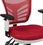 Flash Furniture Nicholas Mid-Back Red Mesh Multifunction Executive Swivel - Image 8
