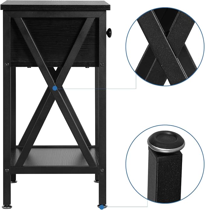 VECELO Nightstands, Modern End Side Tables, Night Stand - Image 9