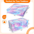 MeMoreCool Glow in the Dark Kids Couch – Modular Fold-Out Toddler Sofa | - Image 3