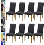 BIETYONE Stretch Dining Chair Covers Set of 8, Soft Removable Washable Kitchen by BIETYONE