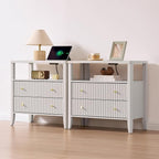 Set of 2 Fluted Nightstands by Fatmok