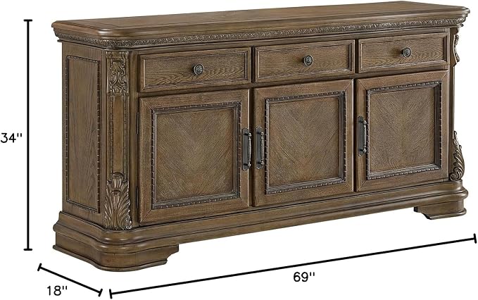 Picket House Furnishings Denali Buffet Table & Sideboard in Walnut - Image 3