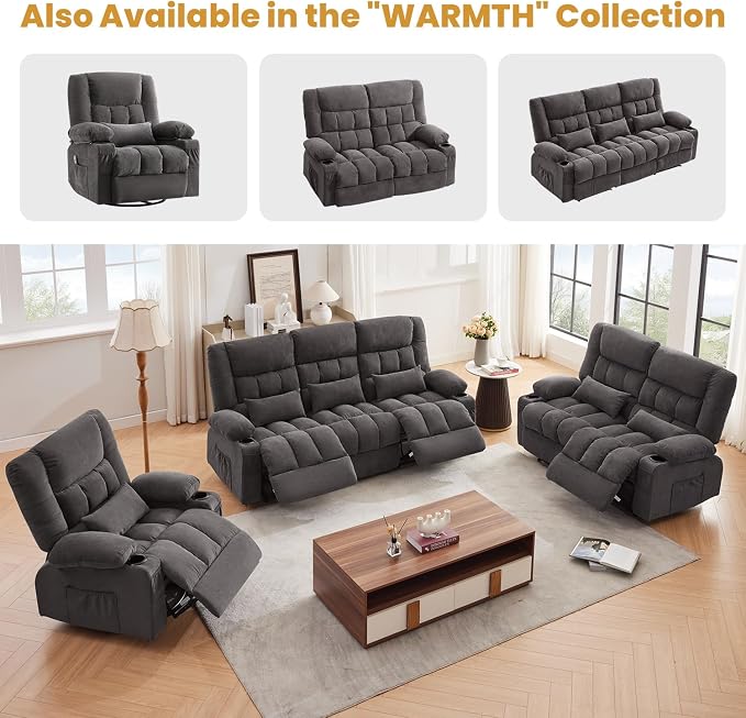 BOSMILLER Reclining Sofa with Cup Holders - Image 8