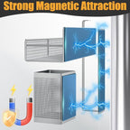 Magnetic Spice Rack for Refrigerator, 6 Pack Metal Magnetic Shelf Grey - Image 3