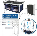 CampLand Outdoor Folding Table Aluminum Lightweight Height Adjustable - Image 2