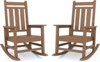KINGYES Oversized Outdoor Rocking Chair Set of 2, All-Weather Patio Rocking by KINGYES