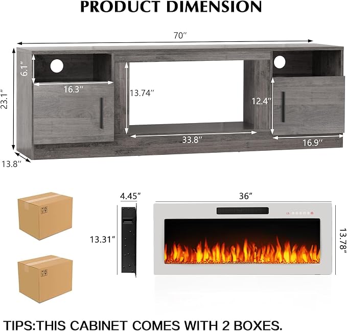 Lemberi Fireplace tv Stand - Image 2