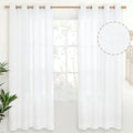 YoungsTex White Linen Semi Sheer Curtains by YoungsTex