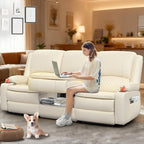 Yolsali 3-Seater Recliner Sofa, Manual Reclining Couch by SavortheHappyMoments