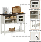 ChooChoo Farmhouse Coffee Bar Cabinet, Buffet Cabinet - Image 6