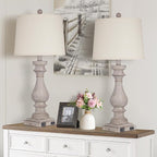 Cinkeda 29" Tall Table Lamp for Living Room Set of 2, Vintage Bedside - Image 6