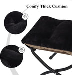 15" Folding Ottoman, Foldable Footrest Stool, Small Foot Stool - Image 6