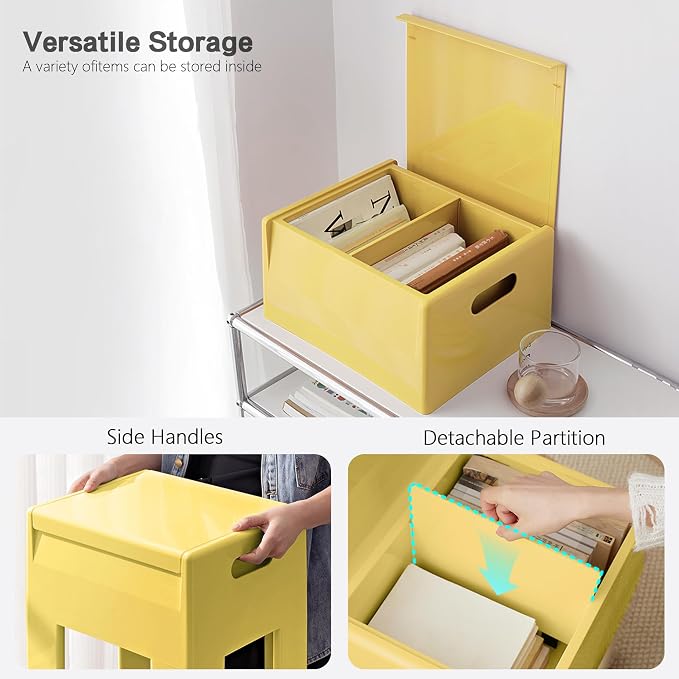Nightstand Bedside Table with Storage Space, Dorm and Small Spaces, Easy - Image 5