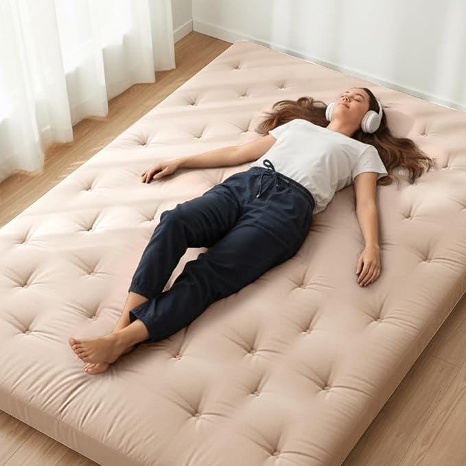 ZonLi Japanese Floor Futon Mattress Twin Size 75"x 39", 100% Cotton Cover 2.5'' by Zonli