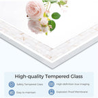 Tanmicoshomy 30 x 48 Inch White Bathroom Mirror, Natural Shell Framed - Image 5