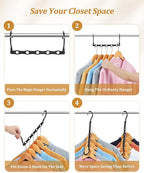 AMKUFO Hangers-Space-Saving 8 Pack Space-Saver, College-Dorm-Room-Essentials - Image 7