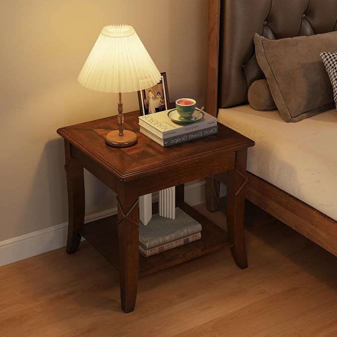 PADMA HOUSE Solid Wood End Table - Image 3