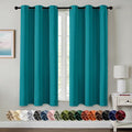 MIULEE Blackout Curtains for Bedroom 2 Panels 40 x 63 Inch Long Teal | Thermal by MIULEE