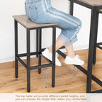 HOOBRO Bar Table and Chairs Set, 47.2” Rectangular Pub Table - Image 6
