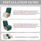 100% Waterproof Sectional Recliner Couch Covers - Image 7