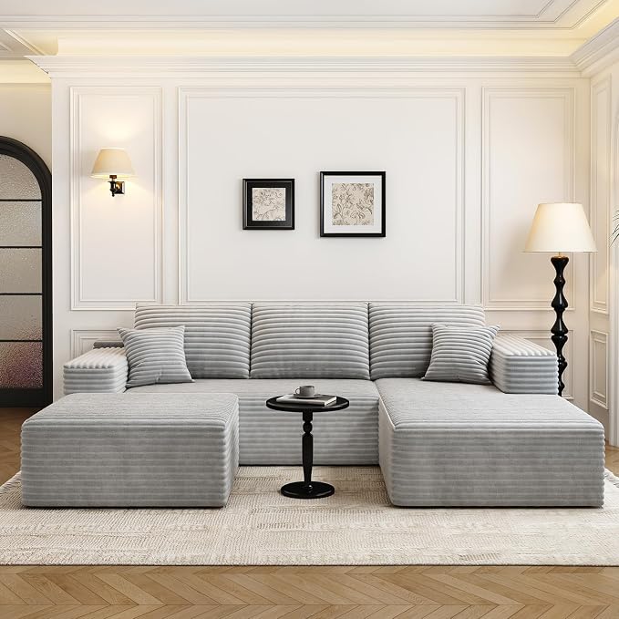 107.5" Cloud Modular Sectional Couch by Settab