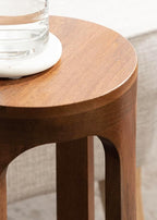 Kate and Laurel Dahl Wooden Round Drink Table; 8 x 23; Walnut Brown; - Image 7