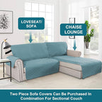 Turquoize 100% Waterproof Sofa Covers Chaise Lounge L Shape Sofa Protector Slip - Image 5