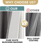 H.VERSAILTEX Linen Blackout Curtains Durable Thick Textured Linen Look 100% - Image 4