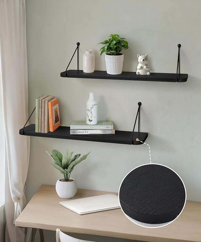 Afuly 24in Floating Shelves for Wall, Living Room, Home Wall Decor - Image 5