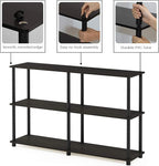 Furinno TURN-N-TUBE Storage Shelves, 3-Tier 47.4 Wide Book Shelf, Corner Shelf - Image 5