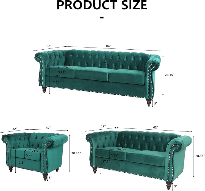 AVZEAR Living Room Loveseat Sofa, Upholstered Sofa Modern Loveseat Sofa - Image 2