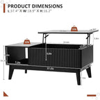LYNCOHOME Fluted Coffee Table - Image 2